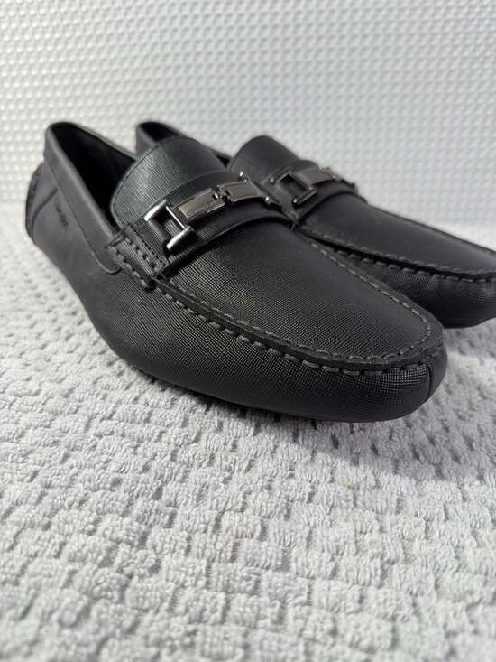 Calvin Klein Magnus Men\'s Slip-On Loafer in Black Weave Emboss main image 9
